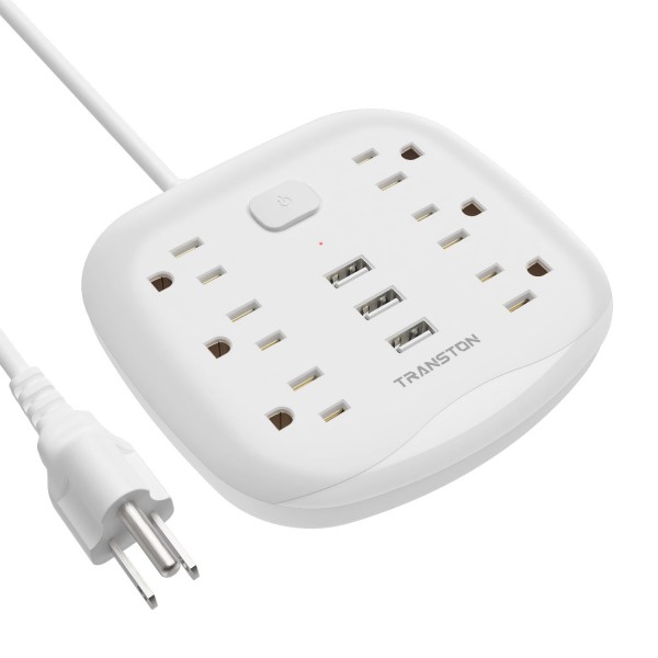 Power Strip 6 Outlet 3 USB with Switch Control,Des...